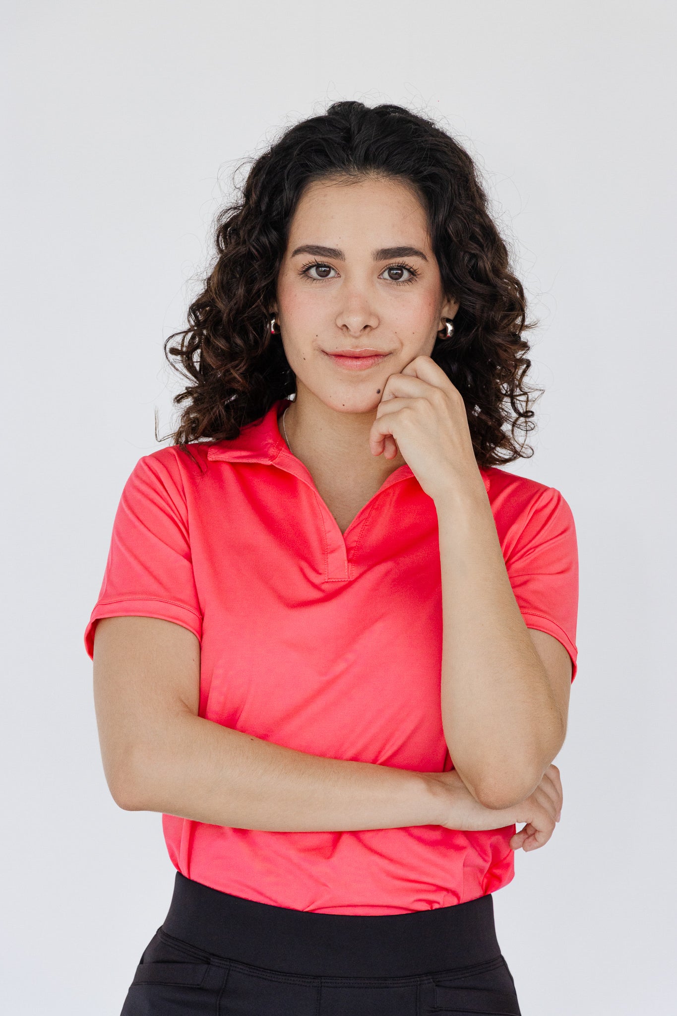 Polo Deportiva sin Botones Coral