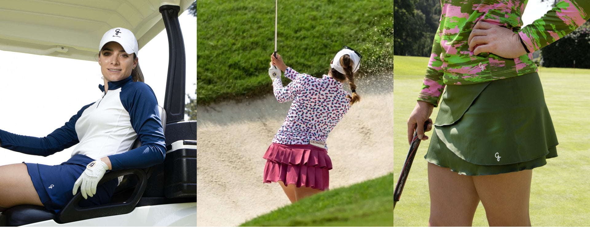 Faldas de golf Gaby López x Zendra – Dry y lycra con bolsillo, tallas niña y dama