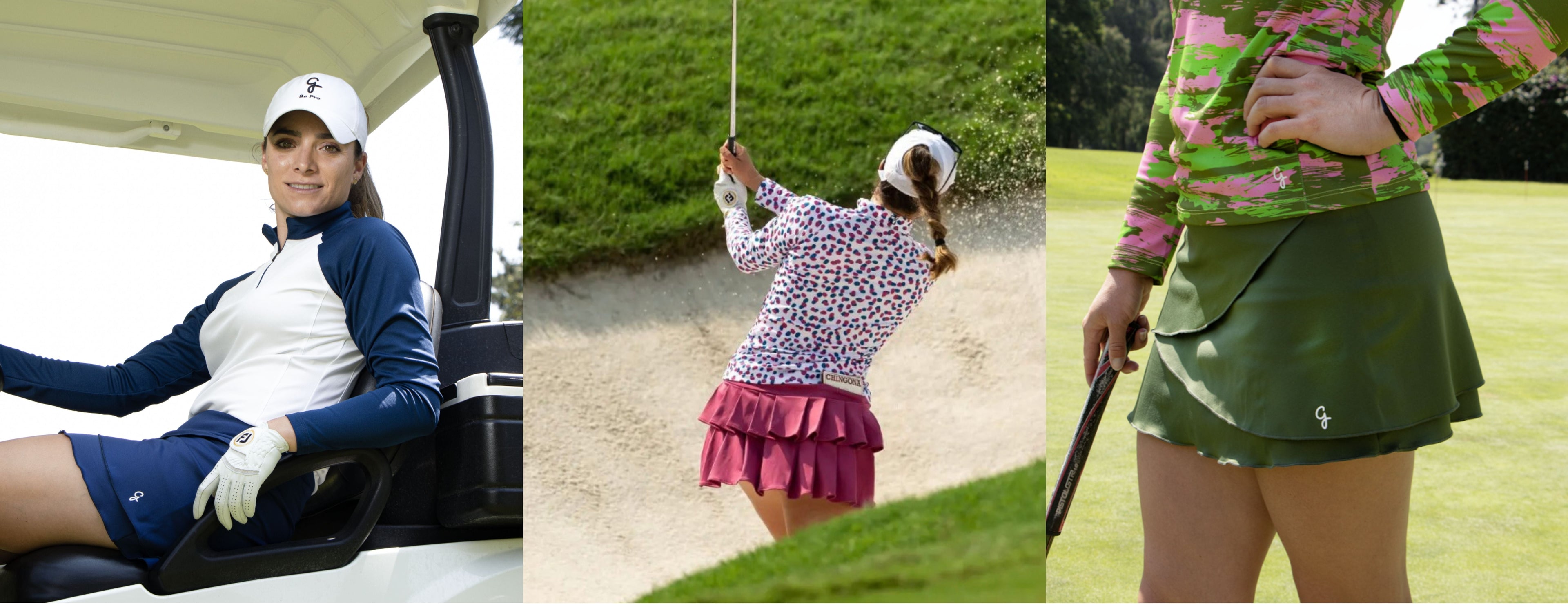 Faldas de golf Gaby López x Zendra – Dry y lycra con bolsillo, tallas niña y dama