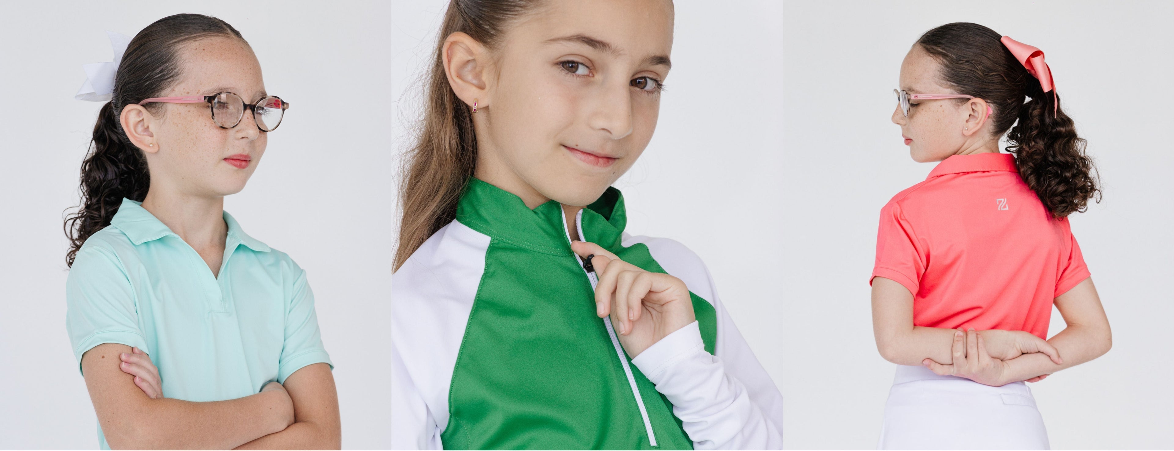 Playeras de Golf para Niña | DryFit + Protección Solar UV