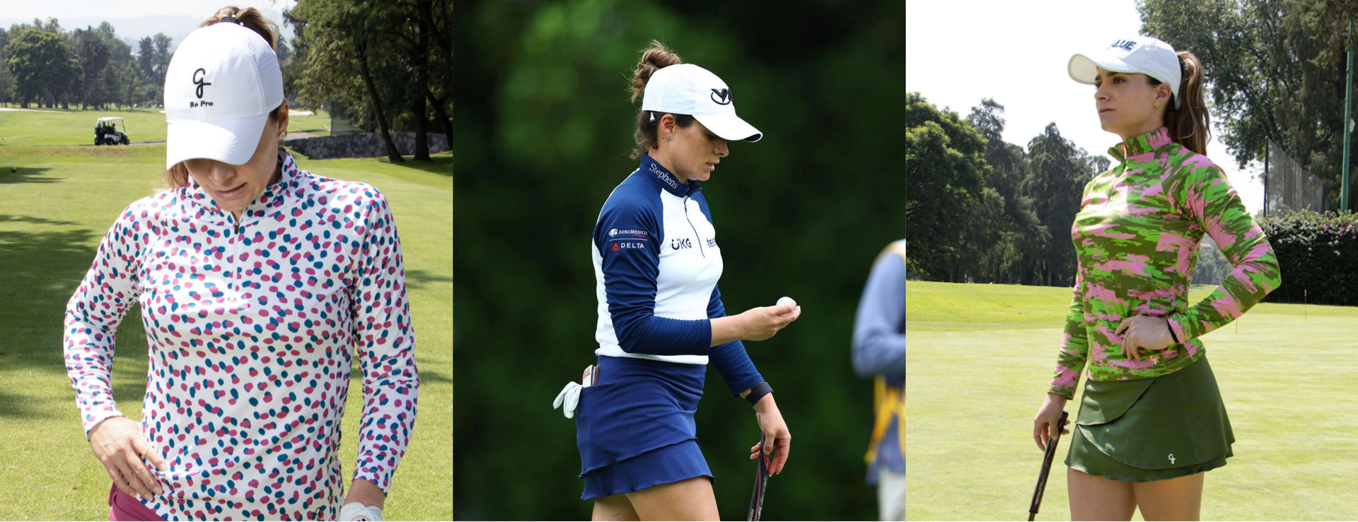 Playeras golf Gaby López x Zendra - Tecnología Dry para dama y niña