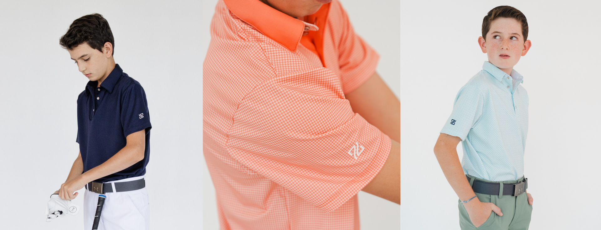 Polos golf para niño con proteccion solar diseños estampados y lisos