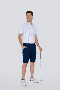 Bermuda golf hombre azul marino con protección UV - Diseño fresco para clima cálido Zendra Sports