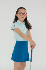 falda azul para niña con bolsa y lycra conjunto para golf 