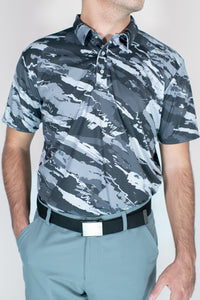 Grey Camouflage Sports Polo