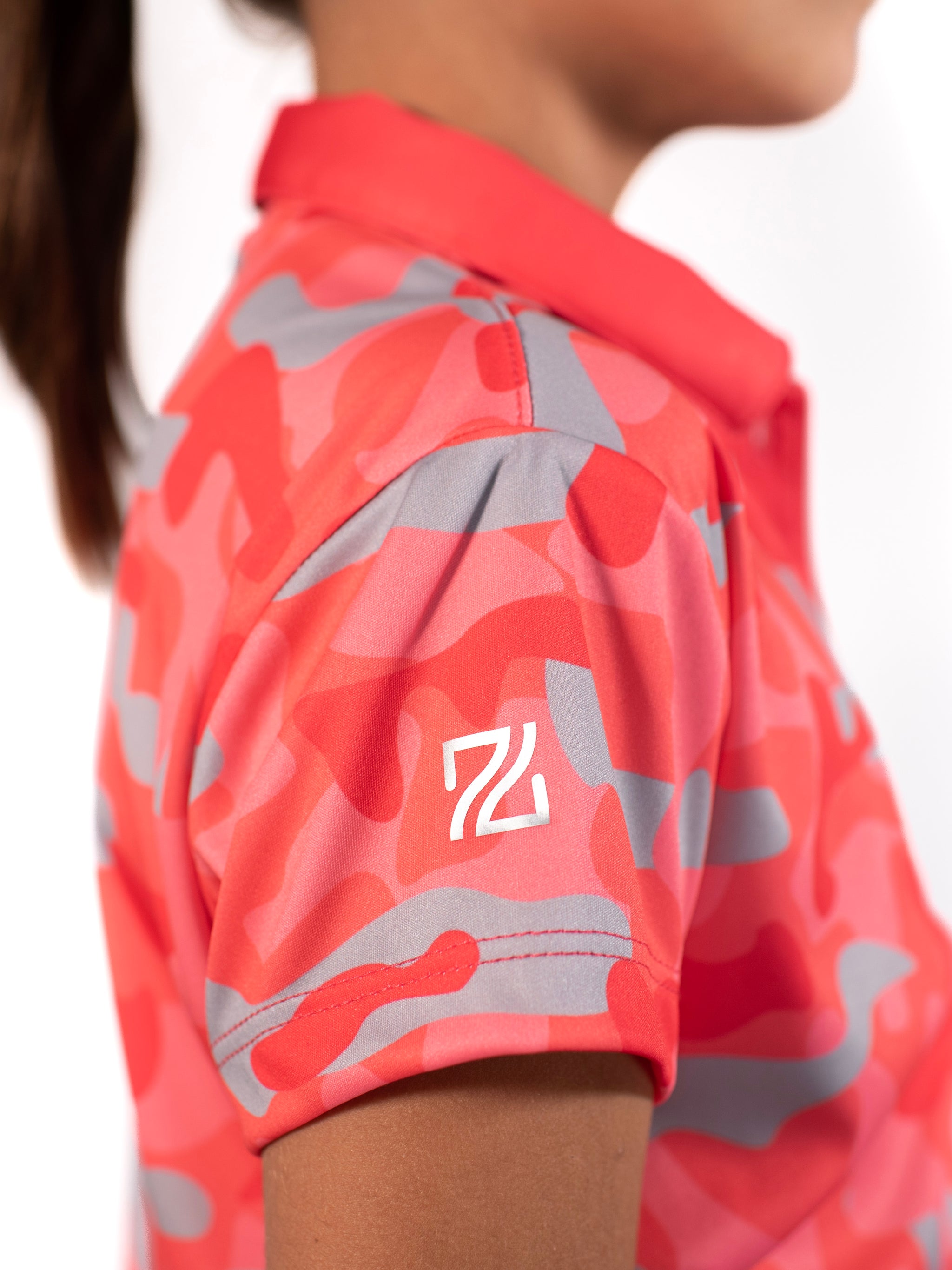 Coral Camouflage Sports Polo