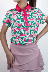 Pink Camouflage Sports Polo Shirt