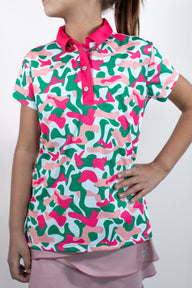 Pink Camouflage Sports Polo Shirt