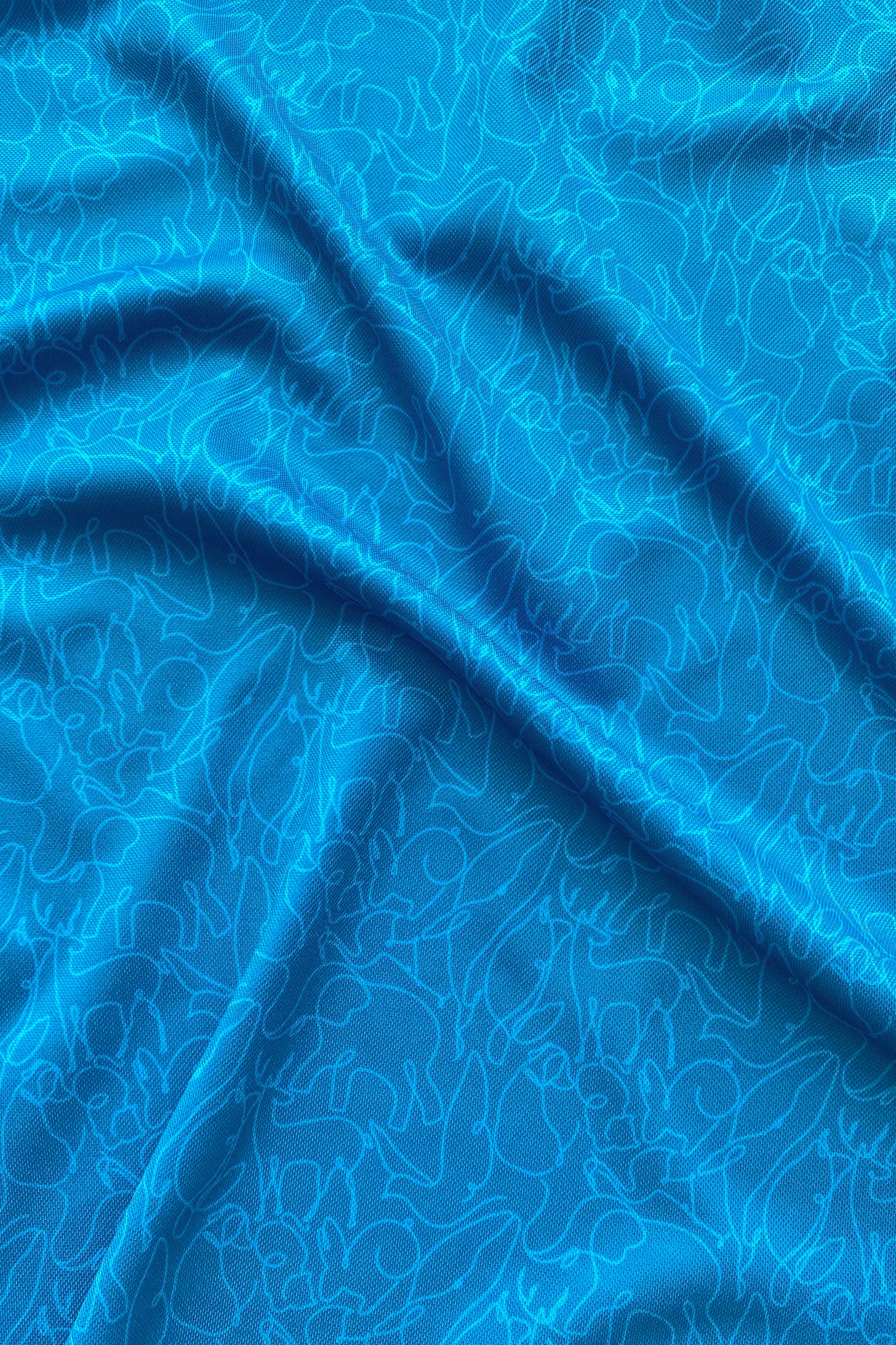 Estampado azul para polo de golf de hombre 