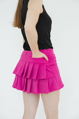 Falda golf rosa fucsia tablones dama Gaby López Open 2025 - Edición limitada torneo Zendra Sports