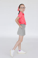 Falda para niña Zendra color gris ideal para golf, tenis o pádel