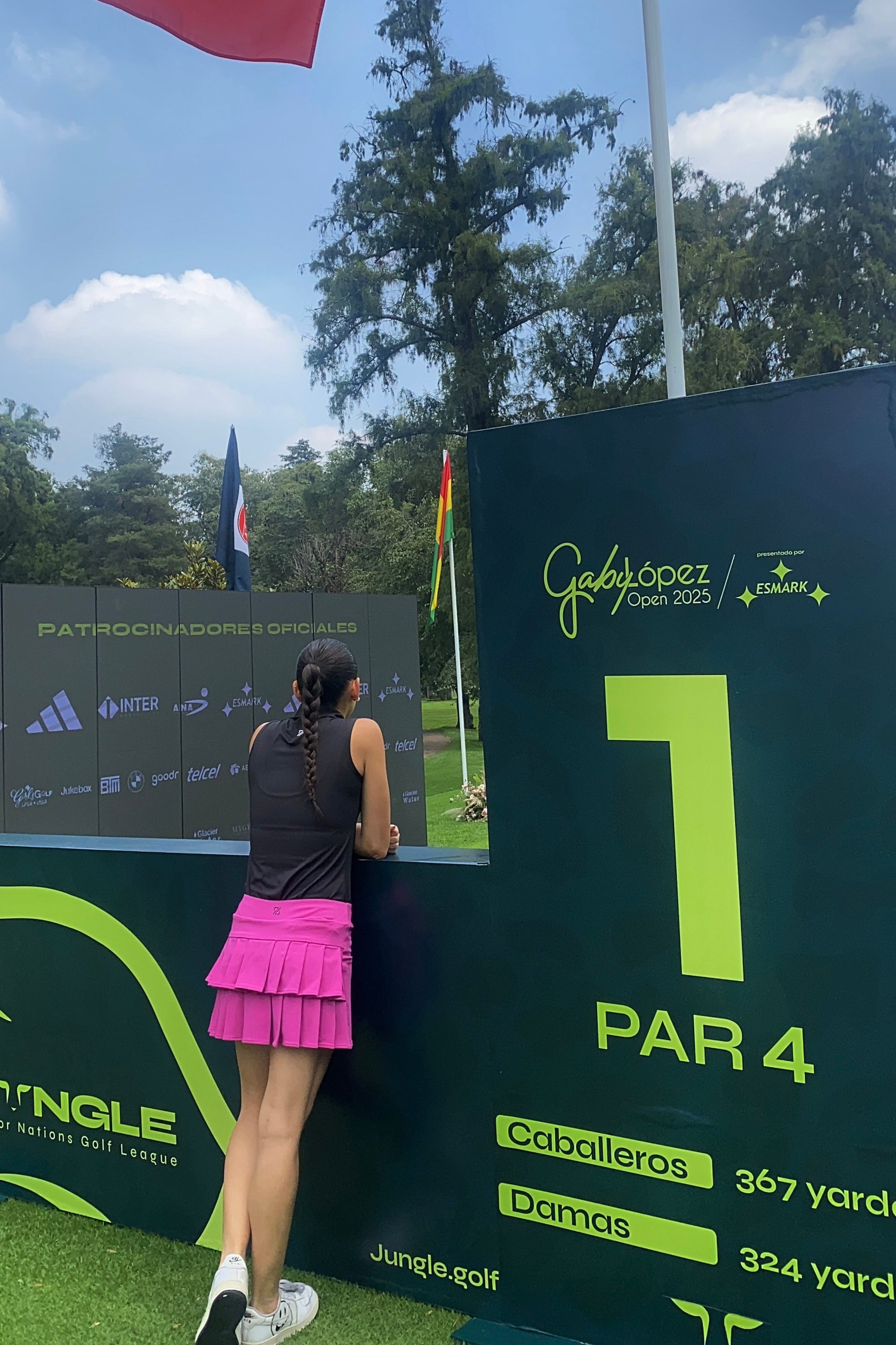 Falda rosa fucsia tablones golf - Pieza colección Gaby López Open 2025 edición exclusiva 