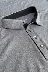 Polo de Golf Gris Performance para Hombre