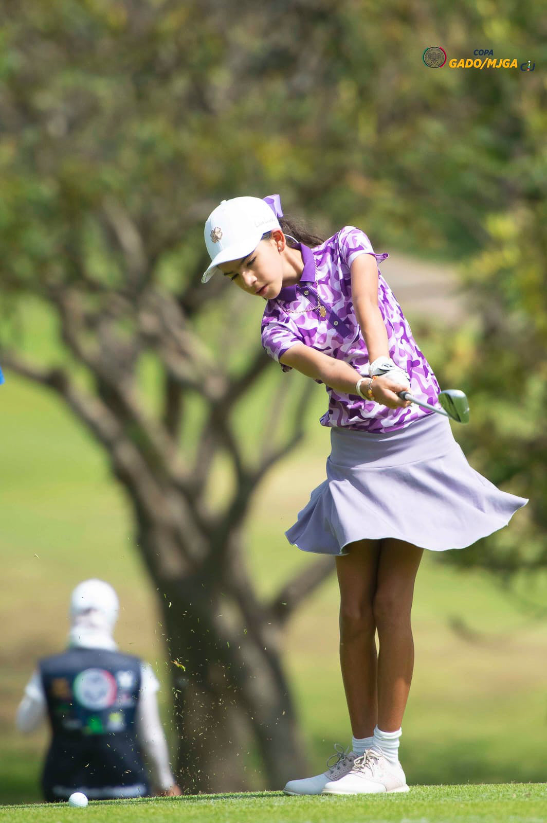 Sports Polo with Lilac Camouflage