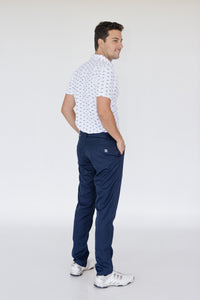 Pantalón azul marino golf antifluido para hombre - Tecnología repelente al agua y resistente