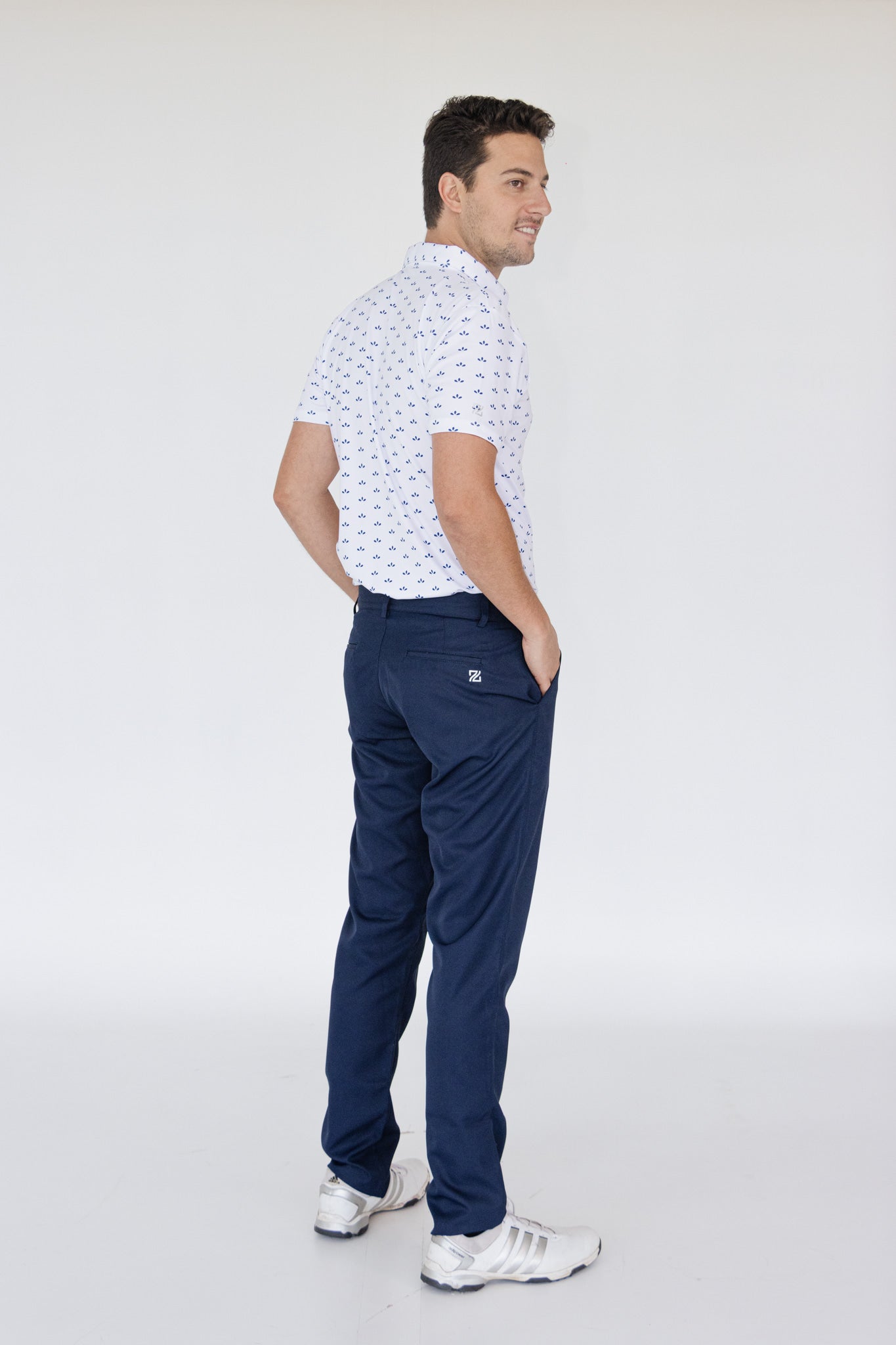 Pantalón azul marino golf antifluido para hombre - Tecnología repelente al agua y resistente