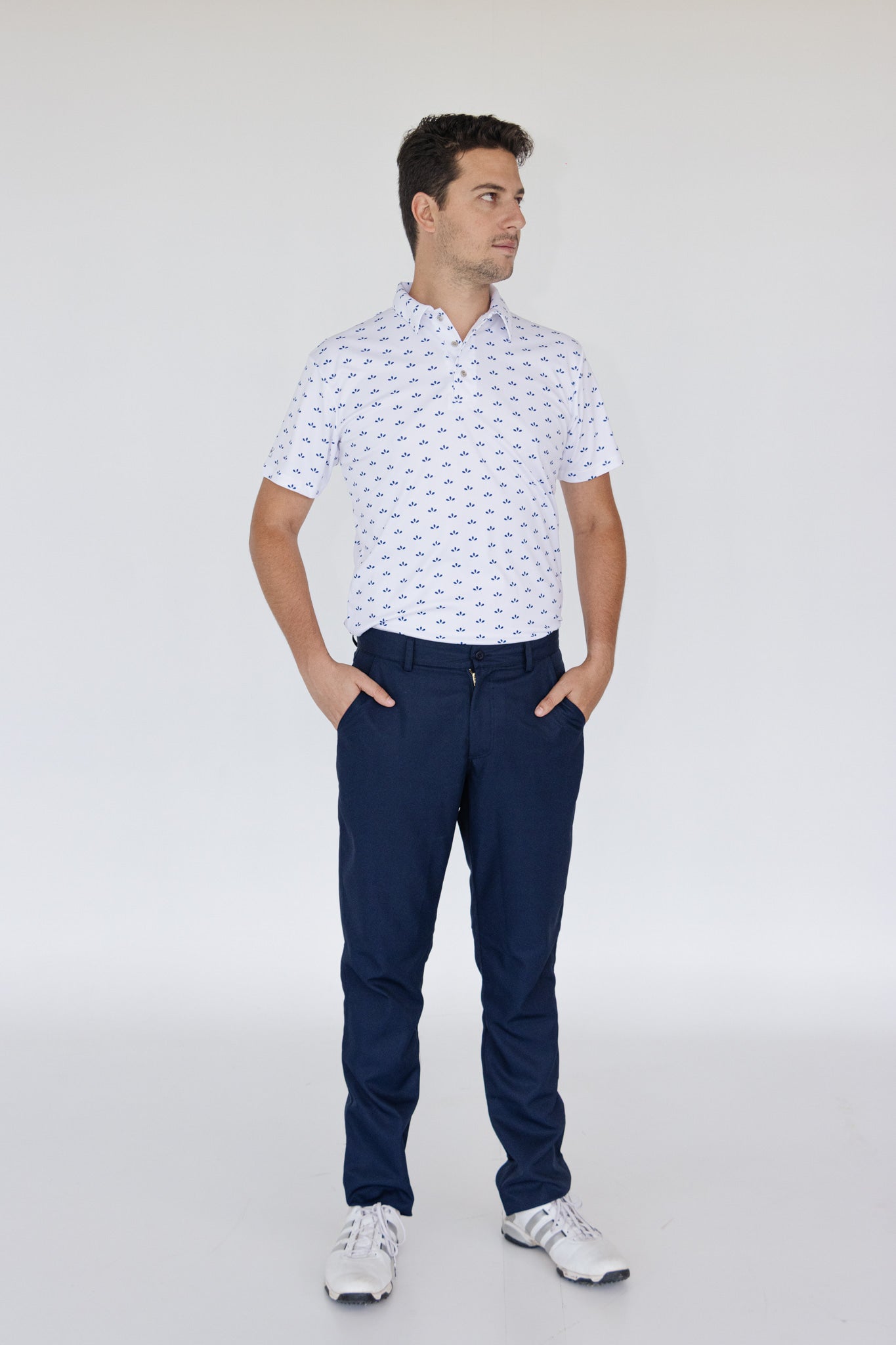 Pantalón golf profesional azul marino para hombre - Diseño elegante con tecnología antifluido y UV