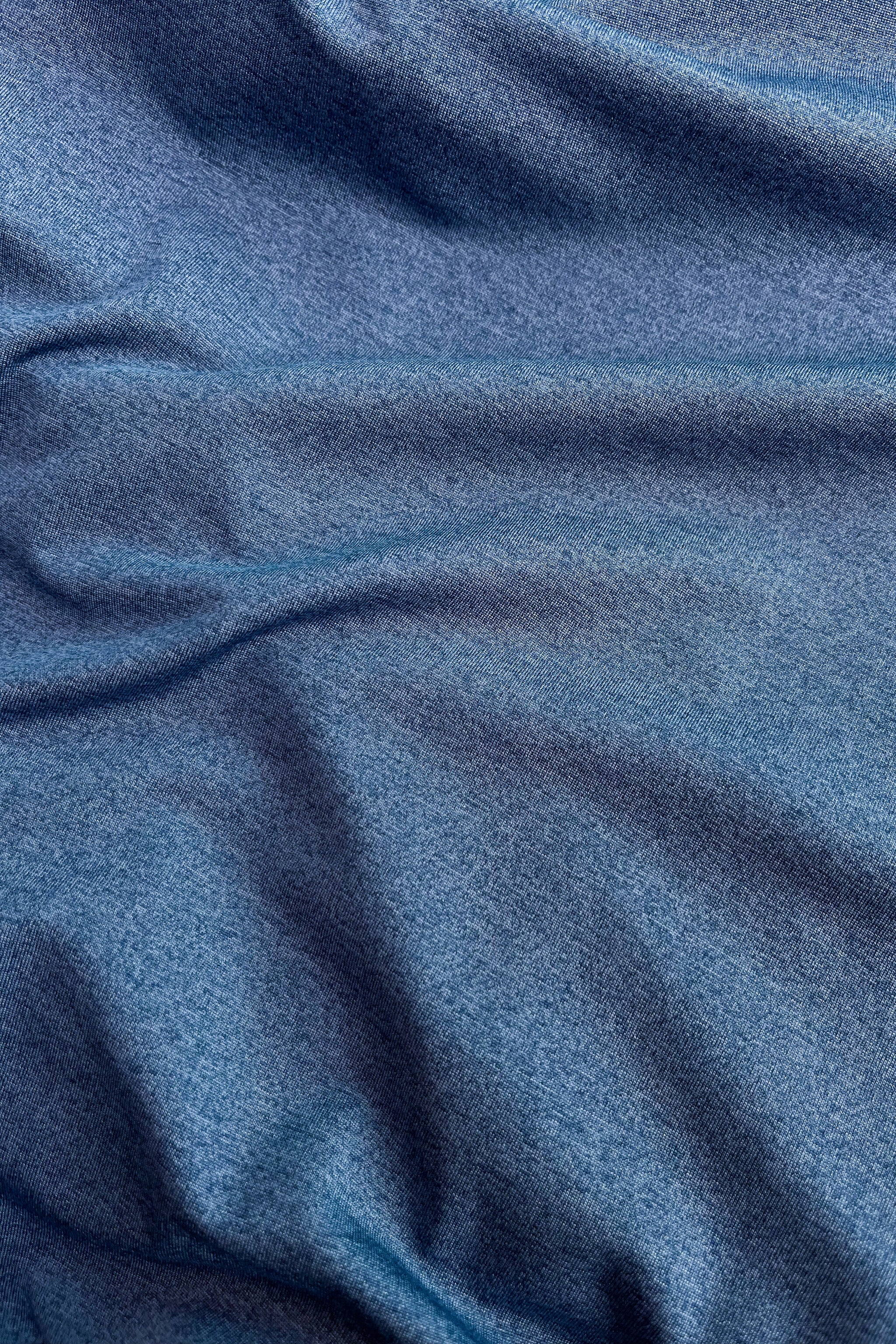 Polo de golf hombre manga corta azul con protección UV y antibacterial - México