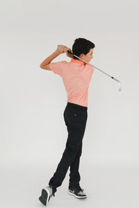 Pantalón de Golf Stretch Negro para Niño - Antifluido