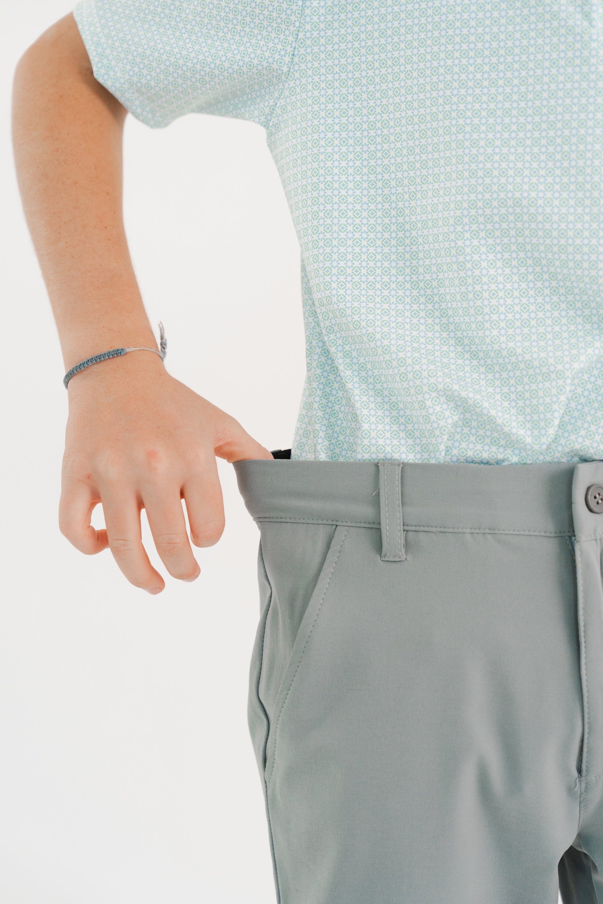 Pantalón de Golf Stretch Gris para Niño - Antifluido