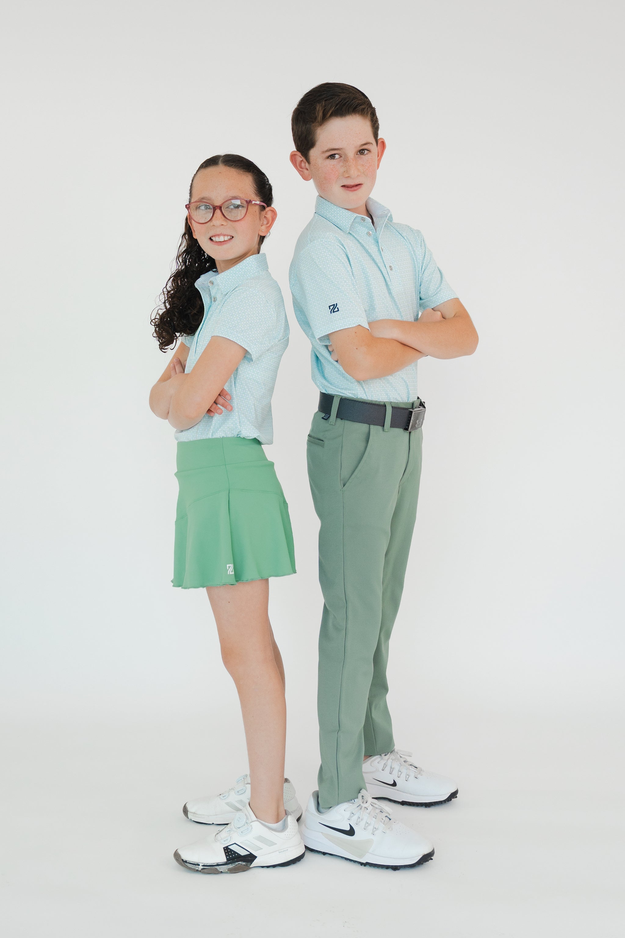 Pantalón de Golf Stretch Verde Olivo para Niño - Antifluido