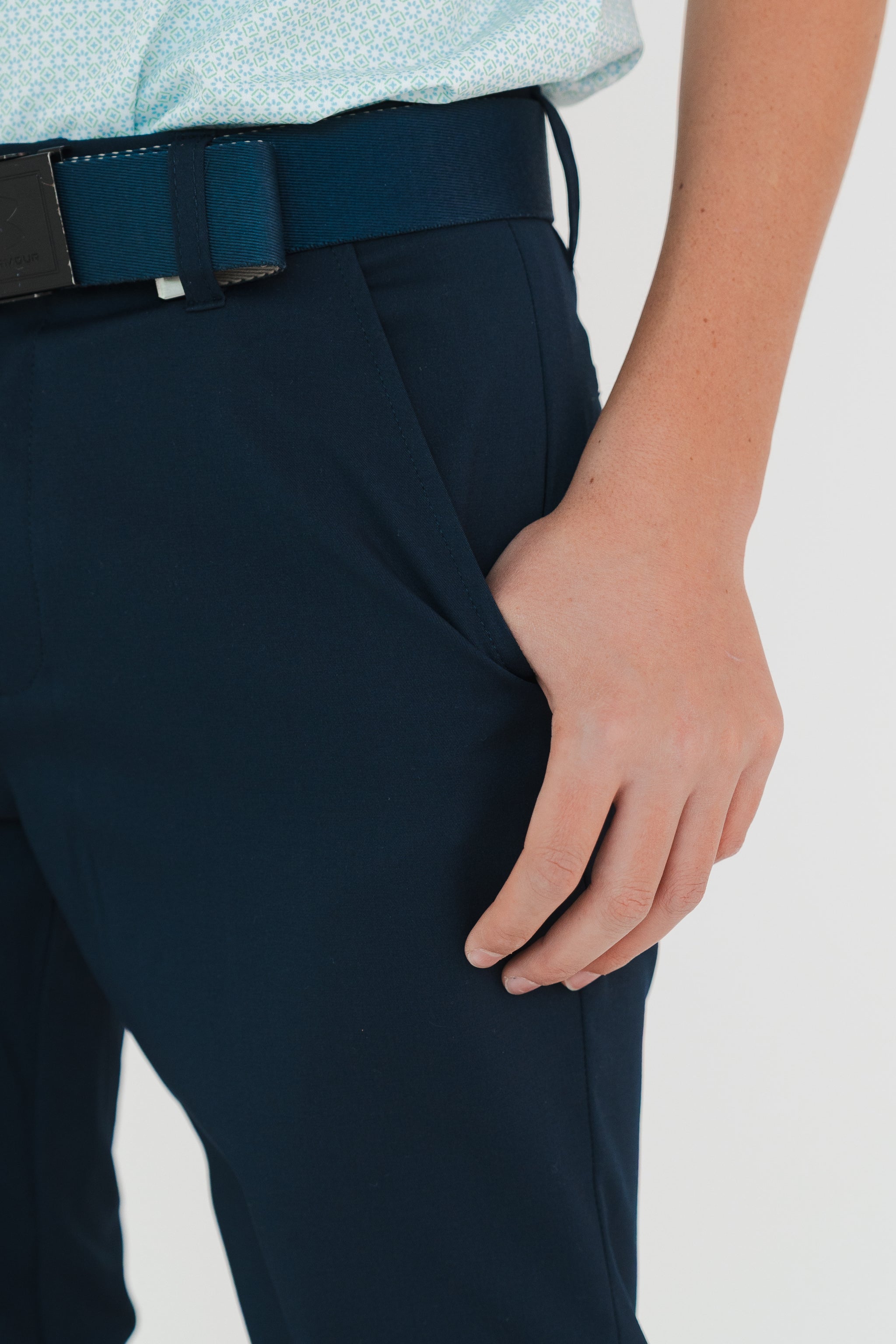 Pantalón de Golf Stretch Azul Marino para Niño - Antifluido
