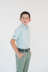 Pantalón de Golf Stretch Verde Olivo para Niño - Antifluido