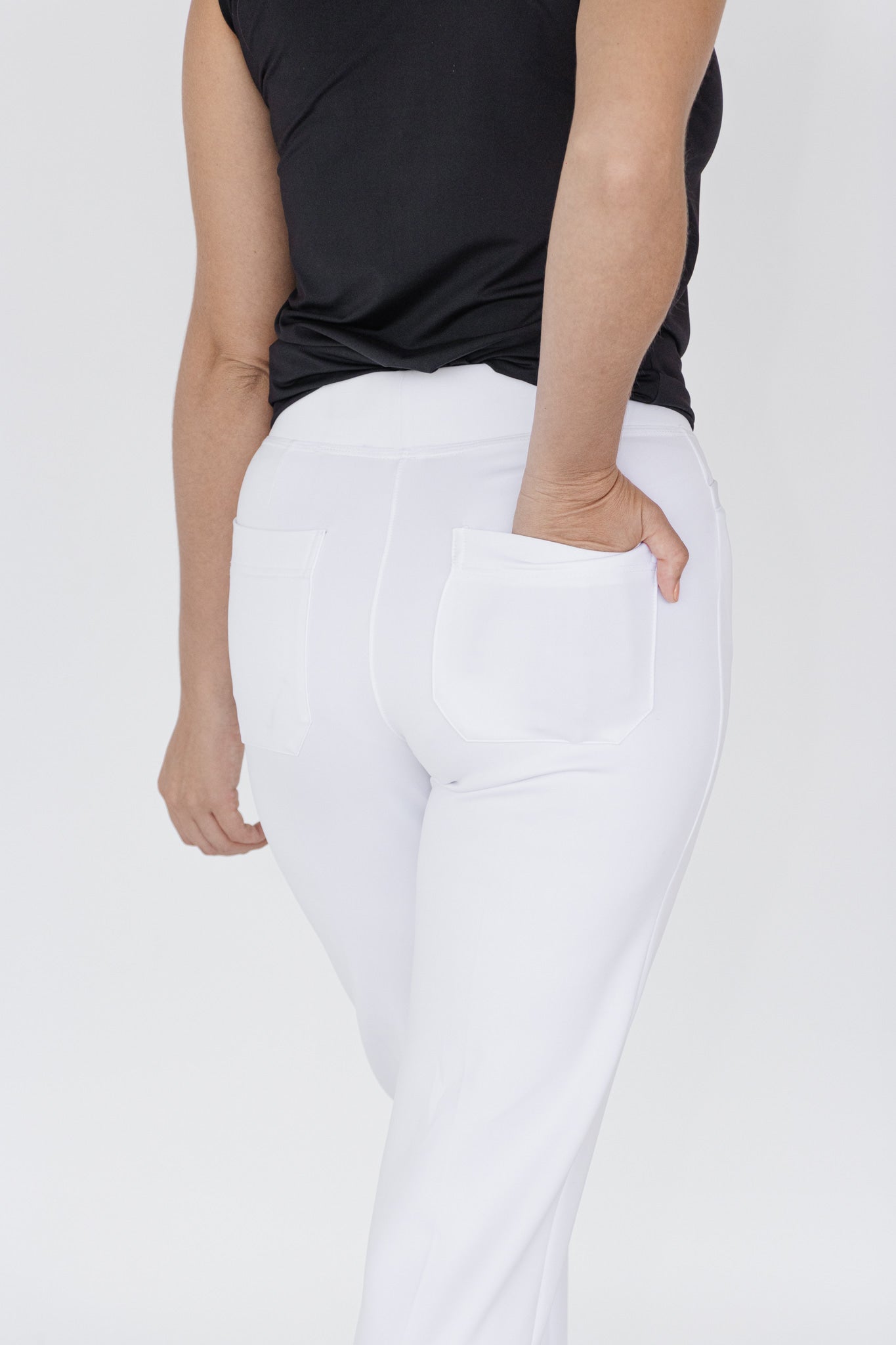 White Stretch Sports Pants