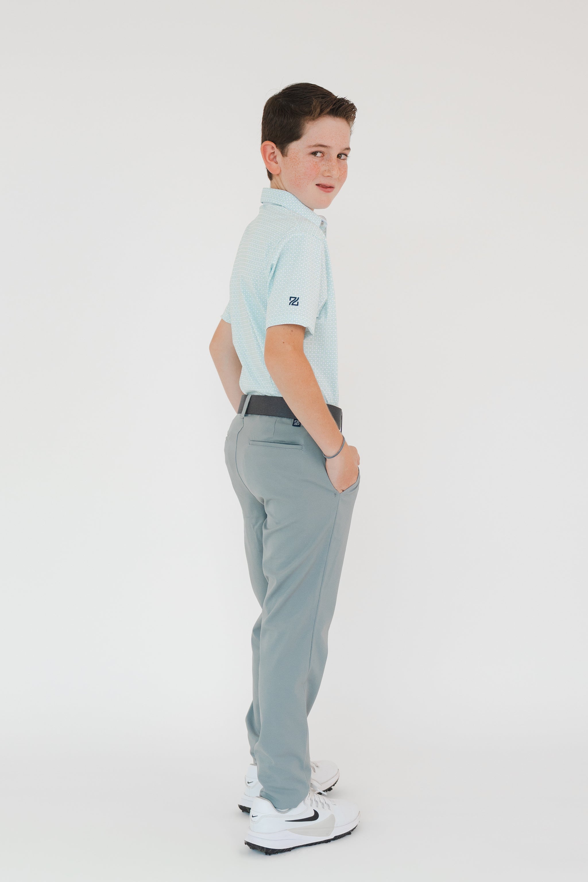 Pantalón de Golf Stretch Gris para Niño - Antifluido