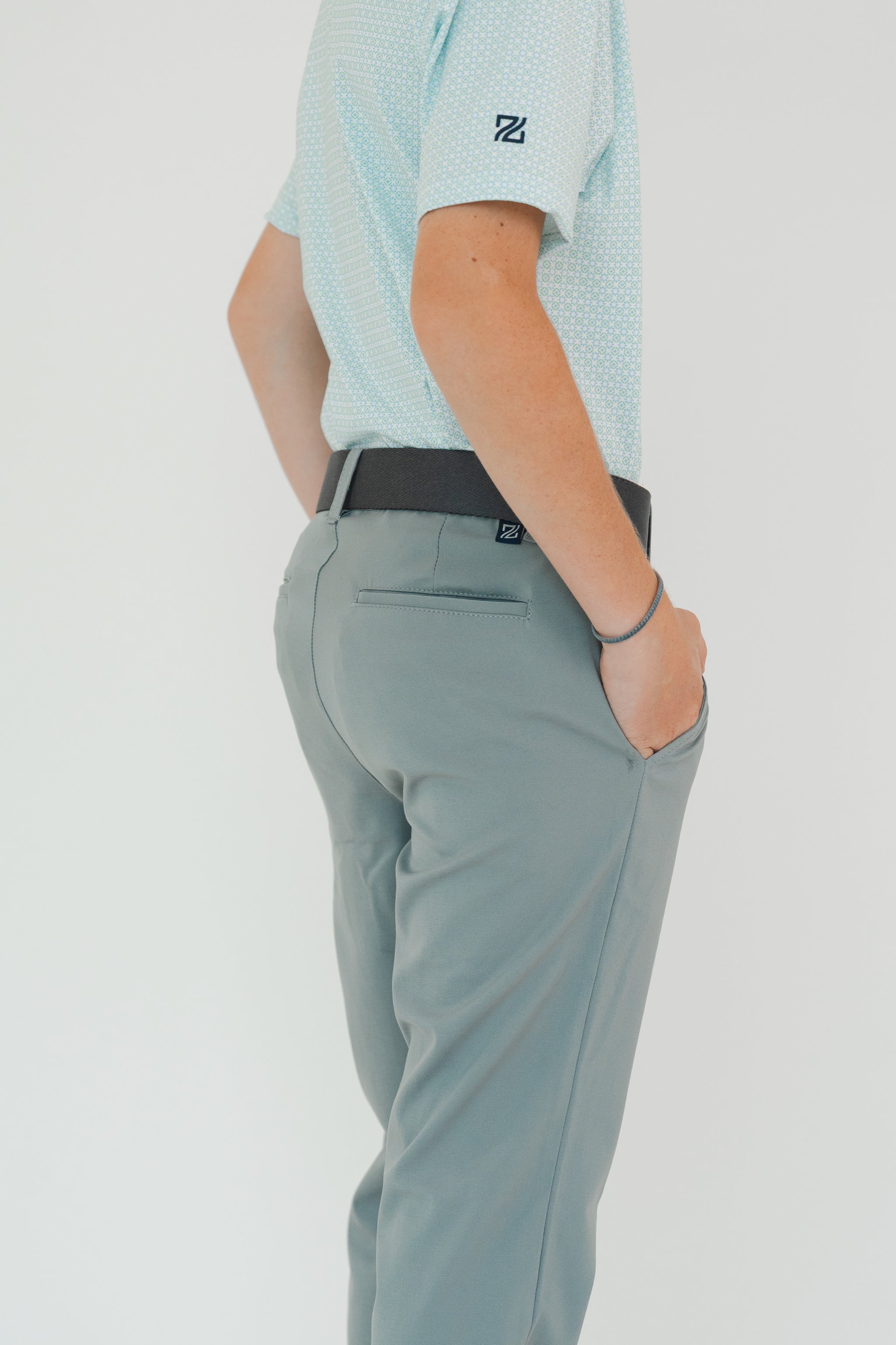 Pantalón de Golf Stretch Gris para Niño - Antifluido