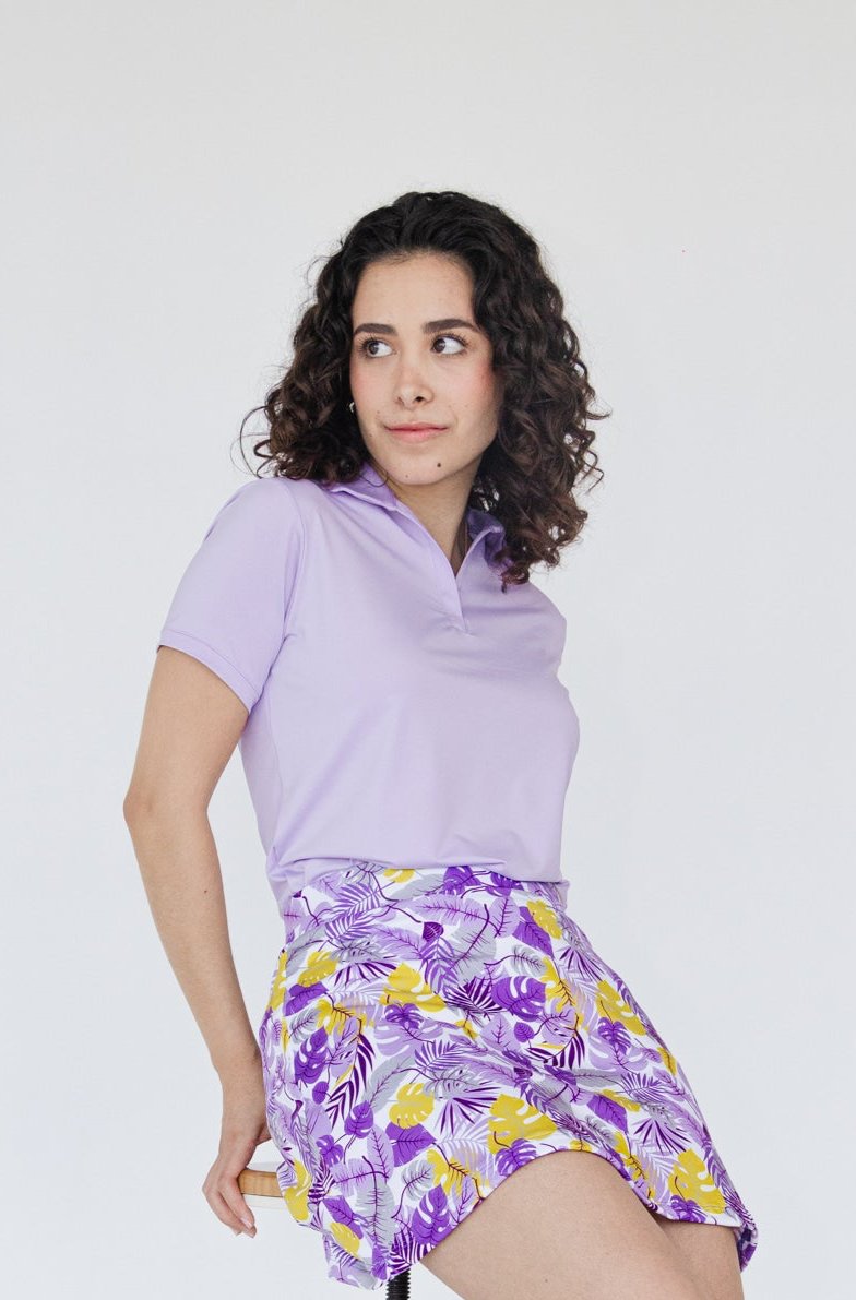 Purple Printed Sports Skirt