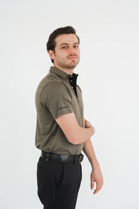 Polo de Golf Verde Militar Performance para Hombre Limited Edition (15/15)