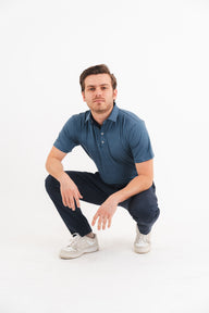 Pantalón de Golf Stretch Azul Marino para Hombre - Antifluido