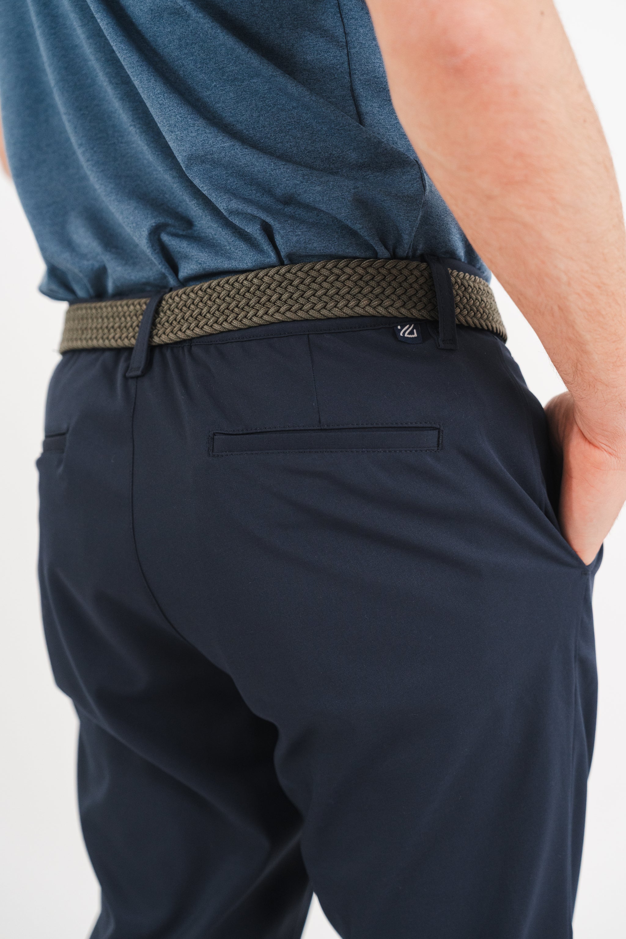Pantalón de Golf Stretch Azul Marino para Hombre - Antifluido