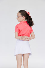 Ropa deportiva para niña: falda de golf blanca con short interior dryfit